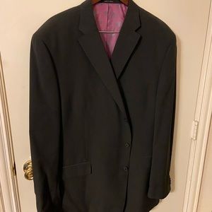 Men’s Sean John suit jacket 52L blk/blk pinstripe